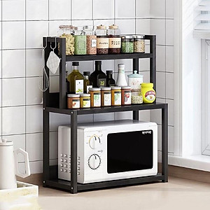 Kệ Gia Vị Để Bàn Nhà Bếp - Kệ Gia Vị Khung Sắt Sơn Tĩnh Điện 3 tầng.