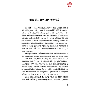 Bộ Luật Tố tụng Hình sự (sửa đổi, bổ sung năm 2021) - bản in 2024