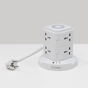 Ổ Cắm Điện Tích Hợp Củ Sạc Nhanh và Đèn Ngủ iCore ITS100C