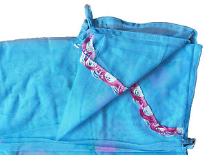 Mùng ngủ không cửa giăng dây 4 góc truyền thống - Vải tuyn dày lỗ nhỏ chống muỗi tuyệt đối - Hồng - 1M8 X 2M