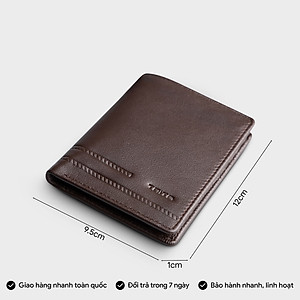 Ví nam da bò Trita ( Thời trang nam dáng đứng da bò cao cấp - Ví da RVN18 )
