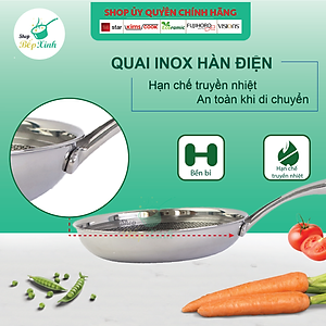 Chảo rán đáy từ chống dính 3 lớp đúc liền Kims Cook Blackcube siêu bền , cào không xước , tặng 10 muỗng ăn