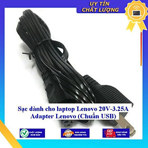 Sạc dùng cho laptop Lenovo 20V-3.25A Adapter Lenovo (Chuẩn USB) - Hàng Nhập Khẩu New Seal
