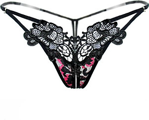 Quần lót nữ xẻ đáy lọt khe - Màu đen