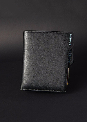 Bóp da nam BOGESI loại đứng BD153 - Màu đen