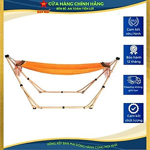 Bộ võng xếp BAN MAI: khung sơn tĩnh điện VIP và lưới mềm dày 99 ( Giao màu ngẫu nhiên )