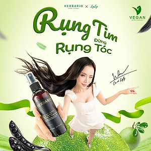 Nước dưỡng tóc vỏ bưởi và bồ kết Herbario 100ml kích thích mọc tóc, ngăn rụng tóc thuần chay