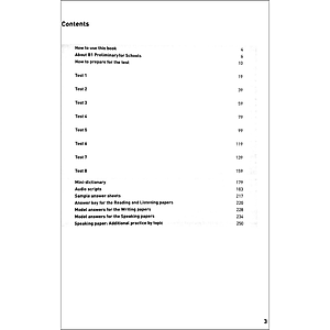 Sách B1 Preliminary for Schools - 8 Practice Tests (Quét mã MP3 để nghe file)