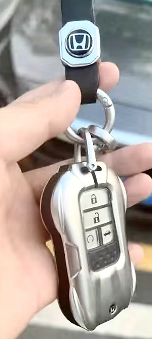 Ốp chìa khóa Kim Loại hình Xiêu Xe ô tô Honda CITY, CIVIC, ACCORD, HR-V, CR-V....