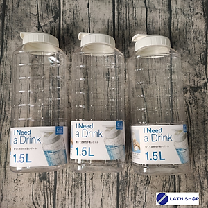 Combo 3 Bình Đựng Nước Lock&Lock HAP812 1,5L (Trắng) - Hàng Chính Hãng