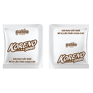 Thùng 8 Lốc Mì vị Lẩu Thái chua cay Koreno Jumbo 500g