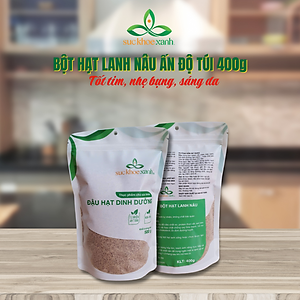 Bột Hạt Lanh Nâu Ấn Độ – Giàu Omega-3, Chất Xơ, Hỗ Trợ Tiêu Hóa, Tốt cho tim mạch, Túi 400g