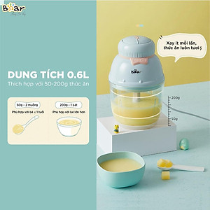 Máy xay ăn dặm 0,6L Bear B06V1 - Đa năng, tiện dụng cho bé - Hàng nhập khẩu