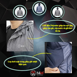 Áo khoác gió nam chống nắng trượt nước cản gió cản bụi hiệu quả MRM Manlywear