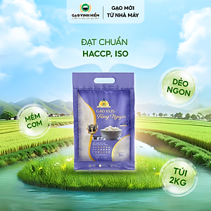 Gạo ST25 Trạng Nguyên Vinh Hiển Túi 2KG – Dẻo nhiều, dai cơm, thơm dứa - Chuẩn HACCP, VietGAP