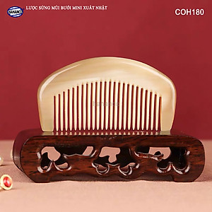 Lược Sừng Múi Bưởi Mini Răng Thưa (Size: XS-9cm) COH189 - Chải tóc xoăn rối xù, phụ kiện bỏ túi tiện dụng không thể thiếu - Chăm sóc tóc - HAHANCO