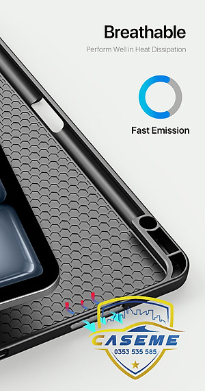 [iPad Air 6 M2] Bao Da Chính Hãng Dux Ducis Domo Kèm Khay Đựng Bút Dành Cho iPad Air 6 M2 -11 inch 2024. iPad Air 6 M2 - 13 inch 2024 - Hàng Nhập Khẩu 