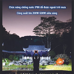 Đèn LED Năng Lượng Mặt Trời Cầm Tay 500W, Đa Năng, Chống Nước, Đổi Màu hàng nhập khẩu