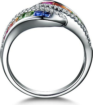 Nhẫn nữ đính đá đa sắc