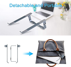 Giá đỡ Aluminum hiệu CHOETECH H033 cho Macbook Laptop 9 inch đến 17 inch giúp tản nhiệt thiết kế nhôm nguyên khối chống mỏi cổ khi làm việc - Hàng chính hãng