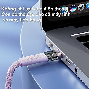 Dây cáp sạc nhanh ROCKSPACE Z21 TypeC to TypeC sạc nhanh 100w chuẩn QC dây dù siêu bền - Hàng chính hãng BH 12 tháng