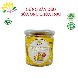 GỪNG SẤY DẺO SỮA ONG CHÚA HŨ 160G - HƯƠNG SEN VIỆT