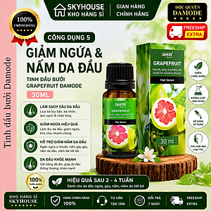 Tinh chất dưỡng tóc thảo dược thiên nhiên chiết xuất bưởi GRAPEFRUIT DAMODE chai 30ml tinh chất mọc tóc chính hãng