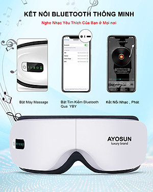 Máy Mát Xa Xông Hơi Cho Mắt aYosun Hàn Quốc Massage Tích Hợp Bluetooth Nghe Nhạc Thư Giãn