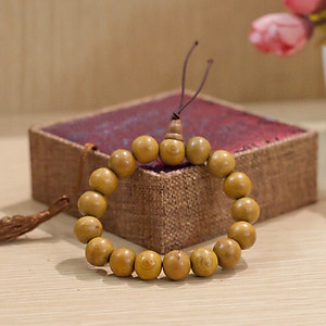 Vòng tay Chuỗi Hạt Gỗ Bách Hồ Lô Màu Vòng Đeo Tay 15 Hạt