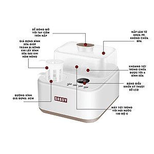 Máy Tiệt Trùng Bình Sữa và Hâm Sữa 2 trong 1 Sassy - 320E