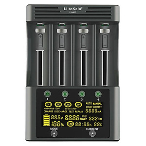 Bộ sạc đa năng Liitokala Lii-600 Test Pin Ni-MH Li-ion 18650 3.7V 18350 18500 21700 26650 AA AAA