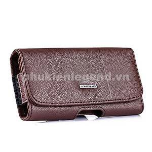 Case bao da đeo nịt da thật cho iPhone 11 12 13 14 Pro Max / 14 Plus / Note 20 / S22 / S23 ultra và các dòng máy từ 6.7 inch trở xuống hiệu HOTCASE Nuoku Elegant and Royal phiên bản đeo thắt lưng (có ngăn đựng thẻ, nắp gập hít nam châm) - Hàng nhập khẩu