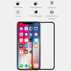 Miếng dán Kính Cường Lực full 3D cho iPhone XS MAX / iPhone 11 Pro Max Nillkin XD CP+Max - Hàng Chính Hãng
