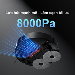 Robot Hút Bụi Lau Nhà Xiaomi X20 Max Xòe Giẻ, Chổi Tricut Hạn Chế Tóc Rối Giặt Nước Nóng Lực Hút 8000 Pa- Hàng Chính Hãng