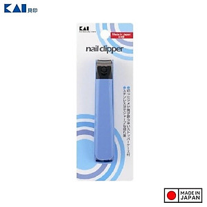 Bấm móng tay cao cấp Kai, phần bọc nhựa được thiết kế dùng để làm nơi chứa móng tay trong khi cắt, bấm tránh rơi vãi khắp nơi - nội địa Nhật Bản
