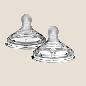 Combo Bình Sữa Tommee Tippee Natural Start Ty Siêu Mềm Tự Nhiên 260ml & Núm Ty Silicon Thay Thế 6M+