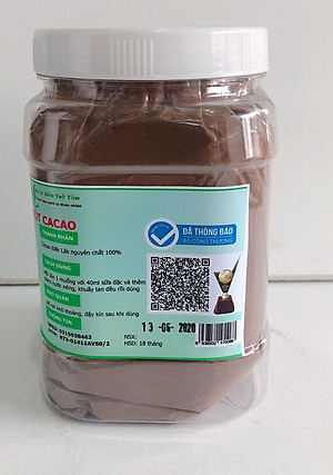 Bột Cacao Đắk Lắk nguyên chất 100% - Hủ 500g