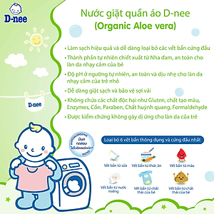 Nước Giặt Quần Áo Cho Bé D-nee - Chai 3000ml (Xanh lá)