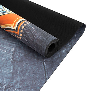 Thảm tập yoga du lịch chính hãng Yvonne, Madala Vintage (TẶNG KÈM 3 PHẦN QUÀ) dày 1,5mm gấp gọn, bề mặt nhám, siêu bám, ưa mồ hôi, dễ vệ sinh, chất liệu cao su tự nhiên, kích thước 183cm x 66cm, nặng 1,2kg