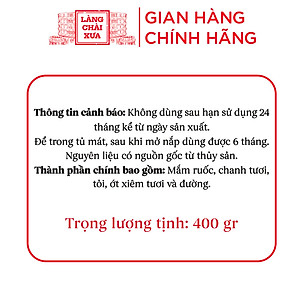 Mắm ruốc ăn liền (ăn thấy me tươi có hột chua chua rất ngon) nguyên liệu tươi thơm ngon đặc biệt Làng Chài Xưa 400g