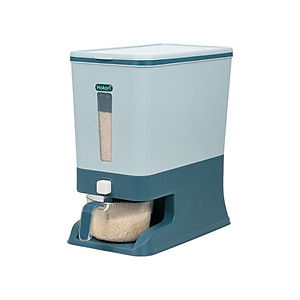 Thùng đựng gạo tiện ích 10kg Hokori Tặng kèm 5 khăn lau grofa- Hàng Chính Hãng 