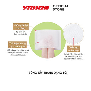 Combo Hộp Bông tẩy trang POP-PUF 6x8cm dạng túi, 80 Miếng/Hộp