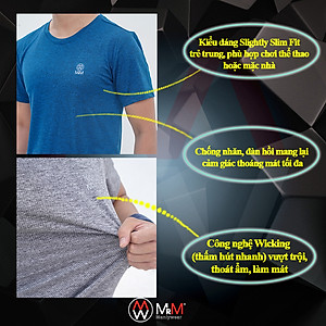 Combo 2 Áo thun thể thao nam MRM Active Pro thấm hút mồ hôi tốt co dãn thoải mái vận động
