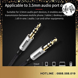 Dây cáp âm thanh chất lượng cao AUX Audio 3.5 Baseus M30 -Hàng Chính Hãng