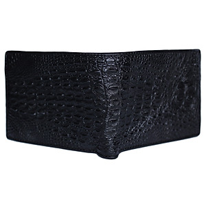 Ví Nam Da Cá Sấu Nguyên Con Nhỏ Huy Hoàng HT2225 (12.5 x 10 cm) - Đen