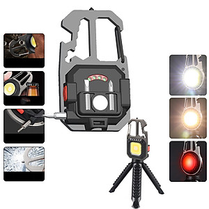 Đèn LED Mini Móc Khóa Siêu Sáng Tiện Dụng US ARMY,  Đèn Pin COB Dã Ngoại Thường Ngày, Sạc TYPE-C Tiện Dụng Dung Lượng PIN 500mAh  Full Hộp Sạc- HÀNG CHÍNH HÃNG