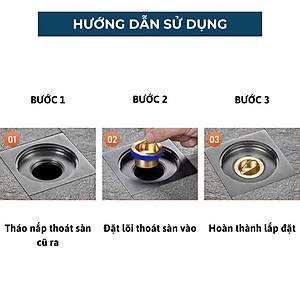 Nắp Đậy Cống Thoát Nước Chống Mùi Hôi, Côn Trùng - Chuyên Dùng Cho Sàn Nhà Tắm, Nhà Vệ Sinh - HÀNG CHÍNH HÃNG MINIIN