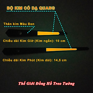 Máy Đồng Hồ Eastar Kim Trôi Độ Chính Xác Cao – Bộ Kim Đao thân Kim màu Đen có Dạ Quang màu Cam – Kèm theo Pin Maxell.