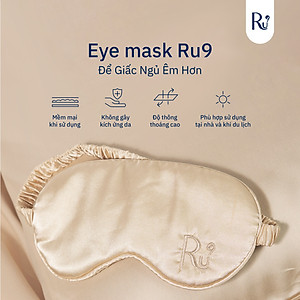 Bộ Bịt Mắt Cao Cấp Ru9 - Chất Liệu Sateen Sang Trọng, Thoáng Mát | Giúp Thoải Mái Dễ Ngủ | Bao Gồm 2 Set