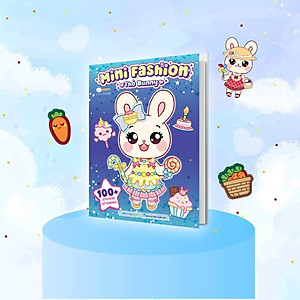 Sách - Mini Fashion - Thỏ Bunny - Bóc Dán Hơn 100+ Stickers Váy, Phụ Kiện Xinh Đẹp Cho Bé Gái - Megabook